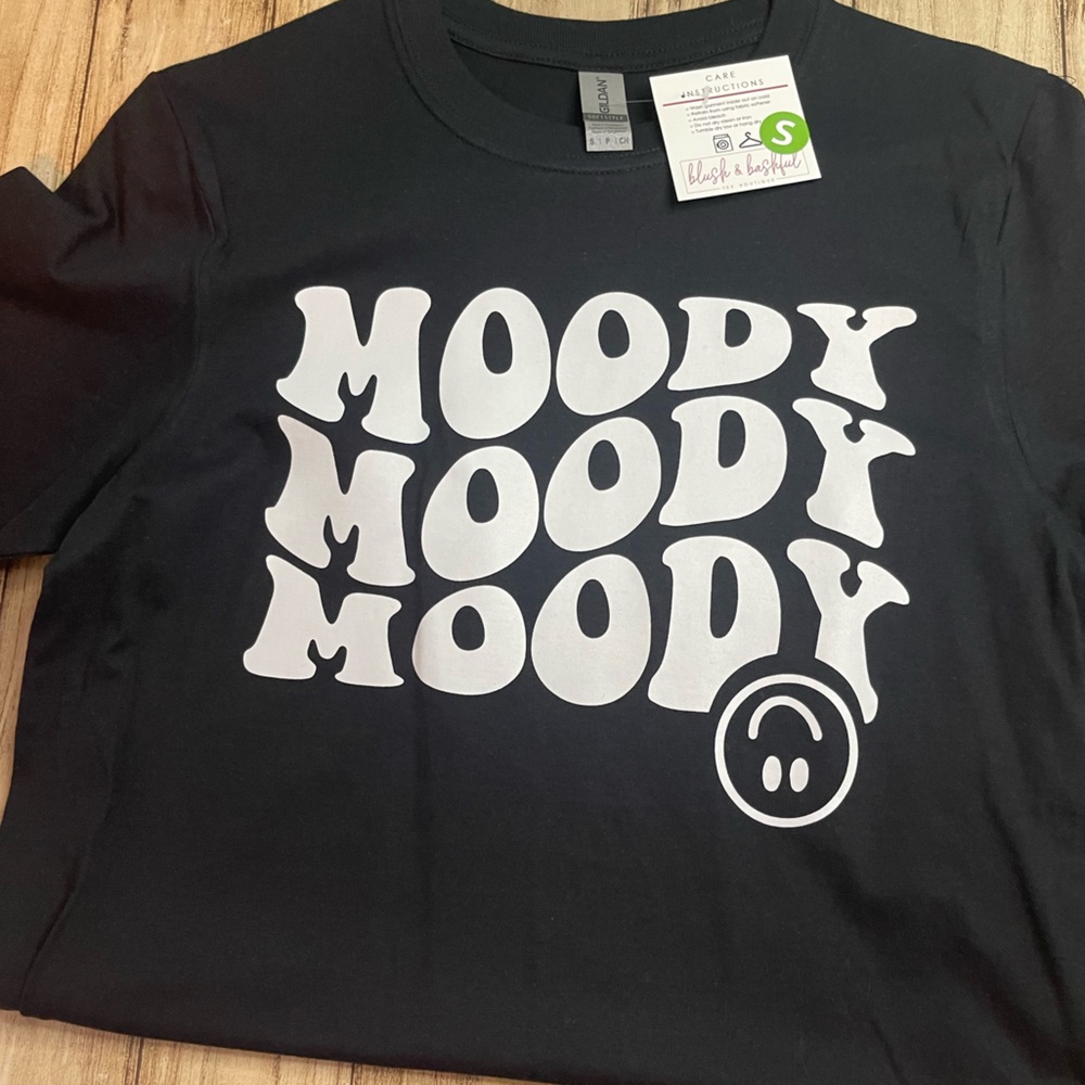 NWT Moody Moody Moody 😄 Black Graphic Tee Size Small